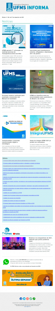 UFMS Informa - Agência de Comunicação Social e Científica