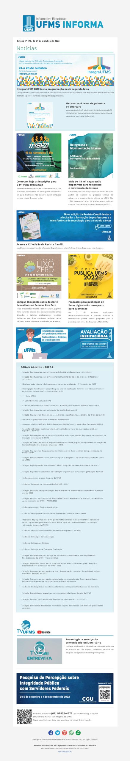 UFMS Informa - Agência de Comunicação Social e Científica